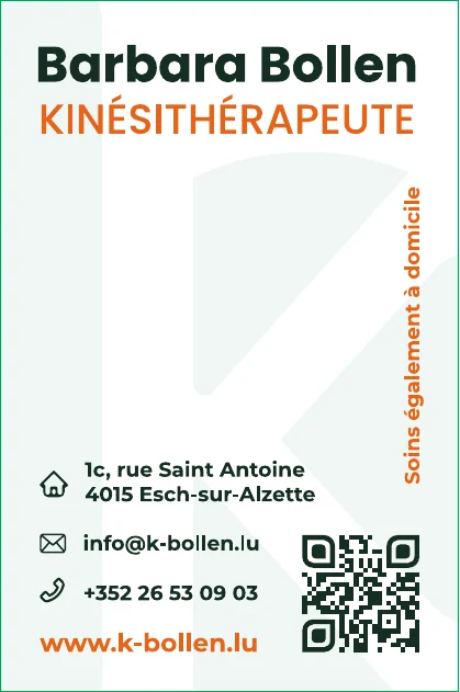 Verso de la carte de visite K-Bollen